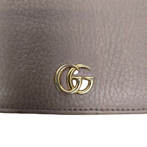 Gucci GG Marmont Compact Wallet Bifold Grained Leather Cardholder Coin Purse - Picture 5 of 14